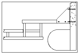 Bracket over door to bolt to wall - (Click to Enlarge)