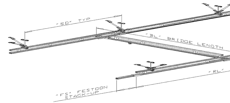 Truss Track Configuration-20', 25' and 30' Runway Support Centers